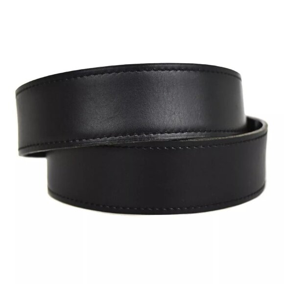 HERMES H Logo Constance Reversible Buckle Belt Leather #70 Black Green 35RH307 - Picture 10 of 12